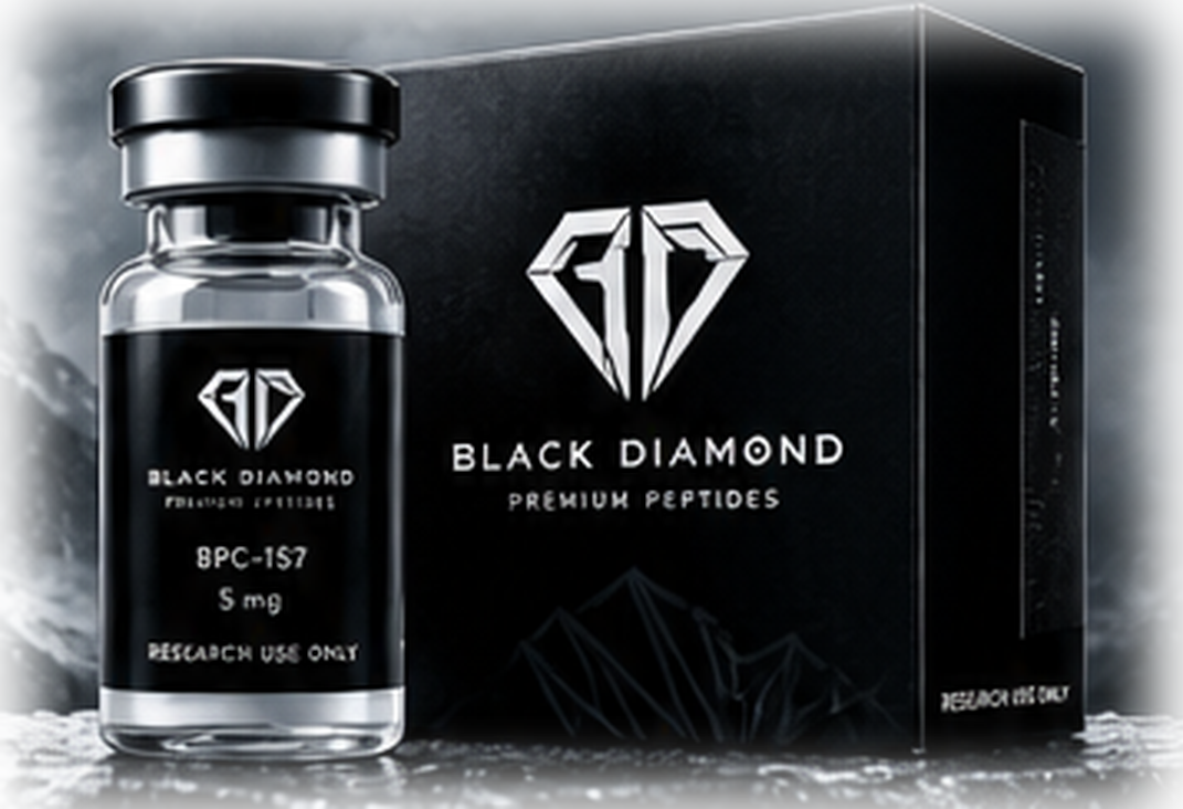 Black Diamond peptide vial and box